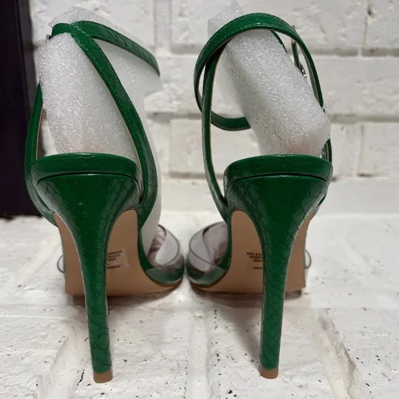 Steve Madden Green and White Heeled Sandals - Picture 3 of 3